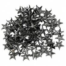 50/100pcs/Pack Metal Silver Star Rivets DIY Clothes Shoes Bags Handmade Clothing Accessories Punk Leather Studs Spikes Spots Nails Head Buttons