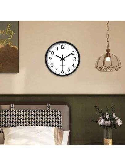 Inch Plastic Round Wand Clock, Battery Operated Quiet Non Ticking Analog Living Room, Bedroom, Home Classic Ho hold Art Kitchen, Office (Batteries Not Included) Room Klok Bedroom Dormitory Back To School Surprise Supplies view 6