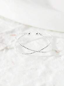 Anneau d'orteil minimaliste en ligne croisée S925, bijou de pied géométrique, cadeau pour l'amant, les amis ou la petite amie, convient pour le port quotidien, les voyages, les fêtes sur la plage, bijoux de luxe pour femmes
