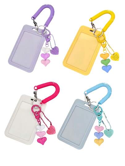 Cute Heart-Shaped Retractable Nurse Badge Clip, With ID Badge Holder, Funny ID Name Badge Clip, Can Be Hung On Keychain, Easy Snap Design, Suitable For Office, Hospital, Laboratory, An Excellent Valentine's Day Gift For Doctors, Nurses, And Staff