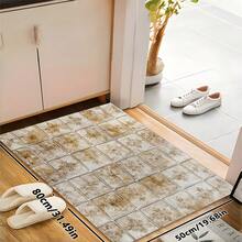 1 件，豪华欧洲复古印花地毯，1100 克高密度仿羊绒 + TPR 可洗布底，厚度 0.6 厘米，经典欧洲仿古元素柔软毛茸茸地毯，适用于户外、入口、客厅、卧室、洗衣房、浴室，可机洗四季大尺寸垫子，家居装饰 - 黑與白 - 查看 17