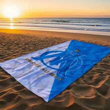 Asciugamano rettangolare stampato con il logo del Marsiglia Calcio, ad asciugatura rapida, super assorbente, anti-sabbia, morbido e spesso, con motivo moderno. Adatto per nuoto, bagno, viaggio, picnic, campeggio, lavabile in lavatrice. Accessorio essenziale per la spiaggia.