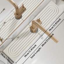 1PC Kitchen Sink Faucet Mat Super Absorbent Silicone Clay Quick Dry Stone Absorbent Splashproof Kitchen Gadgets For Kitchen Dining Sink Bathroom Bathtub Holiday Gifts