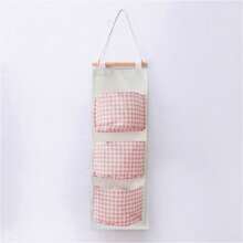 1pc Pink Wall-Mounted Bedroom Organizer - Hanging Storage Pocket For Books, Jewelry And Accessories, Perfect For Dorm And Bedroom, Ideal Gift For Valentine's Day