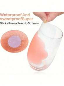 1/5/10 Reusable Silicone Nipple Strips For Women, Nude, With Silicone Breast Lift, Non-Slip/Breathable Seamless Self-Adhesive Invisible Nipple Strips, Strap, Lingerie And Lingerie Accessories, Outdoor Sports, Skin Tone/Light Pink/Bra Lift, Skin Tone, Wedding, Halter Top With Anti-Sag, Push-Up/Round/Flower Shape