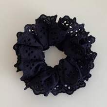 1pc White Double-Layer Lace Ruffle Large Hair Scrunchie, Ideal For Buns, Ponytails, Gentle On Hair, Suitable For Daily Wear, Romantic French Ballet Style Hair Accessory Hair Ties Ponytail Holders Hair Elastics Hair Rubber Bands Scrunchies Hair Rope Elastic Hair Tie, Hair Bobbles
