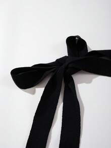 Wool Blend Multi-Tie Retro Chic Slash Neck Knitted Top For Women, Spring - White - View 7