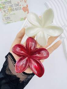 2 buc/set acrilice supradimensionate cu gheare de păr cu flori, stil romantic dulce, potrivite pentru , ținute casual/de călătorie, purtare zilnică agrafe de păr cu maxilar cleme de păr clutch de păr clemă de prindere a părului agrafă de păr la modă accesorii elegante de păr