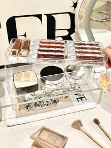 25-Piece Tray Set, Dresser Drawer Transparent Storage Box Set, 4 Sizes Of Trays, Multi-Purpose, Used For Cosmetics, Pens, Gadgets, Very Suitable For Bathrooms, Dressing Tables, Office Drawers.