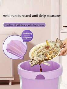 50pcs Drawstring Purple/Pink Garbage Bags, Super Thick Polyethylene Drawstring Trash Bags High Quality Plastic Garbage Bag, Colorful Garbage Bag, Portable Household Waste Bags - Multipurpose Disposable Trash Bags For Living Room, Bedroom, Bathroom, Toilet, Kitchen - Multicolor - View 3