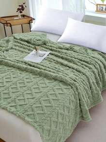 Frazada De Queen Size 200*220CM Soft Layer Traditional Coral Flannel Blanket With Taffeta Tartan Fabric,Liviana, Lavable A Máquina, Tejida De Poliéster Para Uso En Oficina, Viaje Y Hogar - Versátil Como Chal De Sofá
