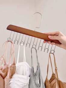 Appendiabiti in legno appeso, appendiabiti per uso domestico multifunzionale per camicie, biancheria intima, cravatte, cinture, organizzatore per armadi con design a onda