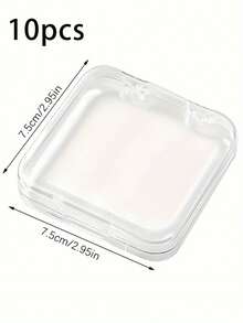 30/10/1pc,便携式美甲沙龙流行可穿戴美甲甲板布置展示盒,三折三层美甲透明防尘收纳盒,适用于指甲、耳环、戒指、各种小饰品收纳,带胶带,美甲收纳盒,折叠首饰收纳盒,可穿戴美甲透明收纳盒,可穿戴美甲三折便携式收纳盒,可收纳指甲,美甲收纳的最佳礼物