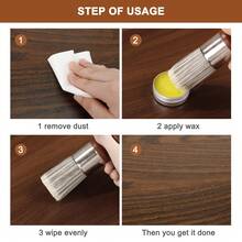 SEISSO Wood Polish Wax For Leather Wood, Leather Furniture, Furniture Salve Wax Crayon For Carpenters With Brush And Sponge, Household Leather Suitable For Furniture Leather - Wood Restoration Kits - View 2