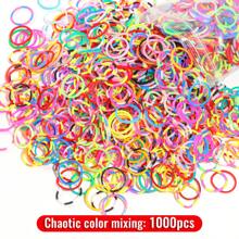 500pcs/1000pcs/1500pcs/7500pcs Assorted Colorful Elastic Hair Bands Set, Suitable For DIY Handmade Craft, Bohemian Style, Braiding Hair Bands DIY Creative Everyday And Holiday/Graduation Season Gift