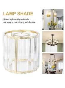 1pc Luxury Lamp Shade, Compatible With E27/E14 Bulb Base, Suitable For Living Room, Bedroom, Dining Room, Home Decoration, Hotel, Table Lamp Shade, Wall Lamp Shade, Pendant Light Shade, Rust-Resistant , Home Decor Light Accessories (1pc E27 To E14 Adaptor Included)