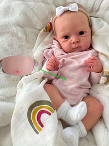 18inch 45cm Full Soft Vinyl Body Reborn Baby Asleep Doll Realistic Newborn Bath Toy With 3D-Painted Skin And Visible Veins Bebe Girl Alive Art Birthday Gift - 全身乙烯基娃娃 - 查看 1