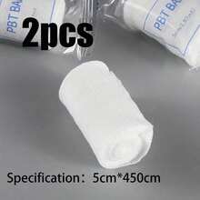 1/2/4 件医用纱布卷 - 独立包装绷带卷，适用于急救箱，不含乳胶，弹力纱布，适用于运动腕部、膝盖、止血和户外使用，PBT 绷带适用于急救包 - 白色 - 查看 13
