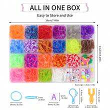 500pcs/1000pcs/1500pcs/7500pcs Assorted Colorful Elastic Hair Bands Set, Suitable For DIY Handmade Craft, Bohemian Style, Braiding Hair Bands DIY Creative Everyday And Holiday/Graduation Season Gift