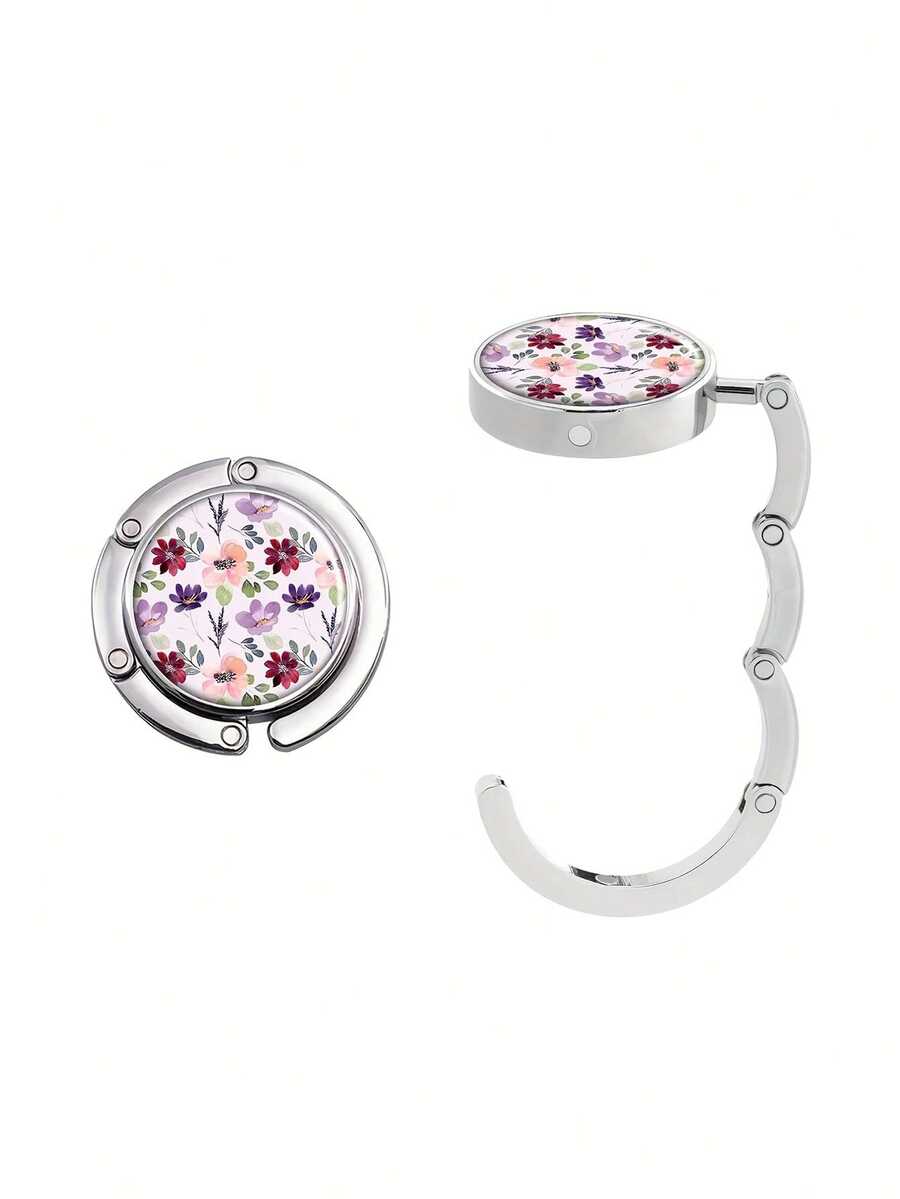 Gancho metálico de flores de colores para el bolso - Colgador elegante para el escritorio para mujeres, organizador de almacenamiento de bolsos, idea de regalo única, textura de metal suave, estructura resistente