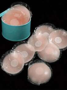 1/5/10 Reusable Silicone Nipple Strips For Women, Nude, With Silicone Breast Lift, Non-Slip/Breathable Seamless Self-Adhesive Invisible Nipple Strips, Strap, Lingerie And Lingerie Accessories, Outdoor Sports, Skin Tone/Light Pink/Bra Lift, Skin Tone, Wedding, Halter Top With Anti-Sag, Push-Up/Round/Flower Shape