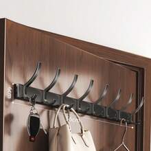 1个门后挂式衣帽架，带挂钩，金属材质，可挂在门后，用于存放帽子、钥匙和其他物品，节省家居空间，适用于入口、浴室、卧室、住宅、宿舍等场合。 - 多色 - 查看 13
