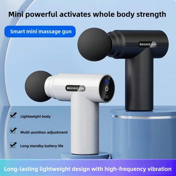 OBOVAY USB Mini Massage Gun Fascia Machine Muscle Relaxation Vibrating Gun Rod Massage Fitness Equipment Neck Grab Fascia Gun,800mAh