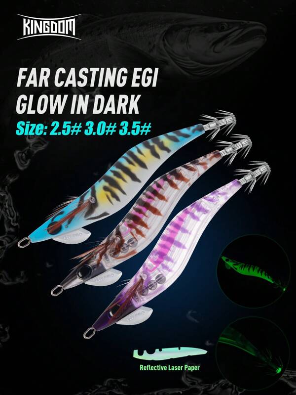 KINGDOM Kingdom EGI SHRIMPER Fishing Lures 2.5#/10g 3.0#/15.5g 3.5#/19.5g Squid Lure Lead Eging Lure Sinker Squid Jig Shrimp Baits Luminous Cuttlefish Bait Wobblers