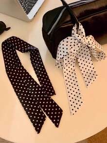 1 Stück/1 Paar Retro Punkte Seidentuch, eleganter langer Schal, vielseitig als Halstuch, Haarband, Gürtel, Taschendekoration (leichte Farbabweichungen möglich aufgrund von Chargenunterschieden), Haarzubehör, Haarzubehör für Frauen, Haarzubehör, Haarzubehör für Frauen, Haarzubehör, Haarstyling-Tools, Locken Haarzubehör, Herbst, Reise, Haarstyling-Tools, Accessoires für Frauen, Harzeug, Herbst, Haar, Haarzubehör, Reise, Haarzubehör für Frauen, Haarzubehör für Frauen, Haarstyling-Tools, Harzeug, Zeug, Schönheitszubehör, Geschenke, Reise, Geschenke für Frauen, Harzeug, Strumpfwaren-Füllungen