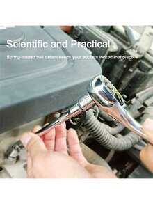 6件套筒棘轮扳手转接头 6件套筒转接头棘轮扳手转接头 1/2 大飞转 3/8 中飞转 1/4 小飞转 CR-V 铬钒钢 - 銀色 - 查看 6