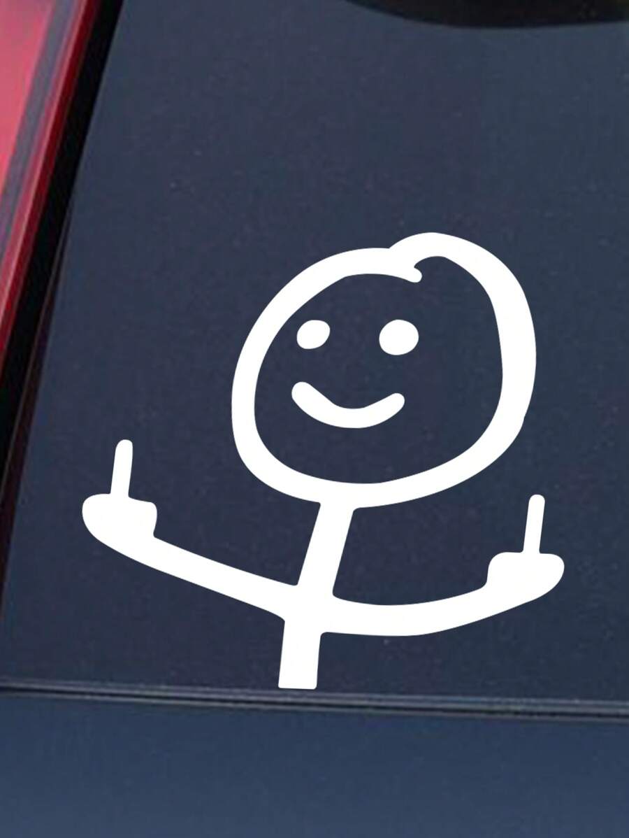 Süßer Cartoon lächelndes Gesicht Aufkleber, der einen delikaten Akzent an Autos, Laptops, Kühlschränken, Gepäck und anderen Alltagsgegenständen verleiht