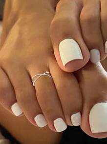 Anneau d'orteil minimaliste en ligne croisée S925, bijou de pied géométrique, cadeau pour l'amant, les amis ou la petite amie, convient pour le port quotidien, les voyages, les fêtes sur la plage, bijoux de luxe pour femmes