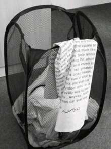 1 Foldable Mesh Laundry Basket, Breathable Dirty Clothes Storage Container, Toy And Miscellaneous Organizer Laundry Basket, Laundry Basket Bathroom Organizer, Basket, Storage Basket, Foldable Laundry Basin
