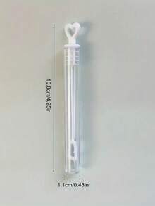 20/30/50 件婚礼心形泡泡棒礼品装饰品、生日派对配件、空瓶（不含泡泡液） - 白色 - 查看 4