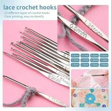130 Pcs Crochet Hooks Set,Full Size Crochet Hook, Crochet Yarns Kit, Accessories Kit Crochet Hooks, Knitting Accessories Tools With Case, Crochet Kits For Beginners Adults