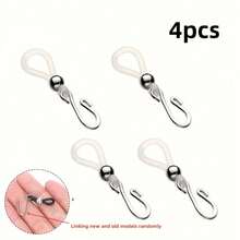 2/4/8/12/20pcs Pants Zipper Lock Adhesive Fastener Clips, Anti-Slip Denim Jeans Hanger Accessories, Garment Zipper Pulls - Multicolor - View 14