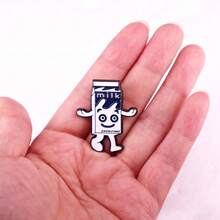 Milk Box Brooch Animation Peripheral Accessories Badge - Multicolor - View 5