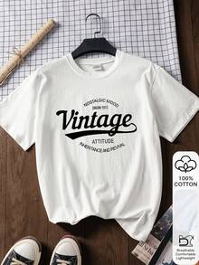 Áo thun ngắn tay 100% cotton in chữ kiểu cổ điển, chất liệu mềm mại, vải cotton, trang phục ngoài trời, họa tiết in, áo thun mùa hè, áo thun nữ, áo kiểu, áo mùa hè, trang phục đi nghỉ mát, phong cách du lịch, phong cách biển, trang phục nghỉ dưỡng tối giản. - trắng - Xem 1