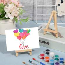 10 Stück/6 Stück/2 Stück Mini Holz Staffelei Ständer, kleine Holz Kunst Leinwand Staffelei Stativ, tragbarer A-Rahmen für Künstler, Basteleien, Visitenkarten, Fotos, Geschenke