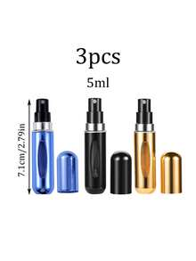 Ba chai nước hoa 8ml có đáy, có thể tái sử dụng, ba chai phun nước hoa màu khác nhau, chai nước hoa, chai nước hoa ép đáy thẳng, chai xịt dưỡng ẩm. chai chiết nước hoa khử mùi, thích hợp để mang theo, chai xịt bỏ túi nhỏ gọn và tiện lợi. - Xem 9