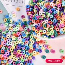 1 Set Fashion Accessory Kit - 2370pcs Flattened Polymer Clay Beads For DIY Friendship Bracelets, With Gold Plated Letter Beads, Suitable For Women, Christmas Gift - Pink - View 6