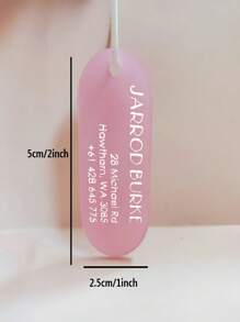 Personalized Acrylic Mini Luggage Tag, Customizable Engraved Travel Gift