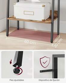 VASAGLE - Estante para Libros, Estante Estrecho de 5 Niveles, Estante de Escalera para Oficina en casa, Sala, Dormitorio, Cocina, café rústico y Tinta Negra, ULLS109B01 - Marrón Rústico + Negro - Ver 10