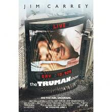 1 件经典科幻电影《楚门的世界》极简主义电影海报帆布画复古墙壁艺术画家居宿舍装饰节日和生日礼物、办公室装饰布置艺术品可选框架 - 彩色 - 查看 10