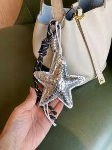 Pendentif Pentagramme doré, accessoire porte-clés Sweet Love, artisanat fait main, cadeau mignon pour les voyages, les vacances, la décoration de sac de mode Y2K, convient aux jeunes garçons, filles, étudiants, Fête des mères, Pâques, accessoires de voiture pour femmes