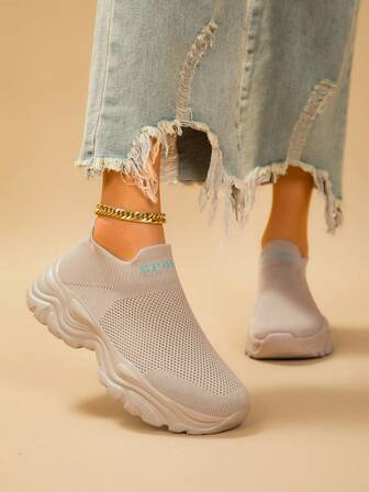 Zapatillas deportivas de unicolor para mujer, suaves, transpirables, antideslizantes y cómodas para correr en carretera, ideales para fitness y actividades al aire libre