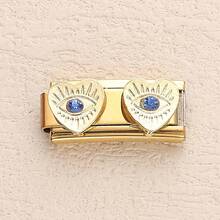 1PC Stainless Steel Bracelet Components, Accessories With Heart, Bow, Marine Creatures, And Elements Of Stars And Moon, DIY Making Jewelry For Bracelet, Can Be Freely Matched With Different Styles - Rectangle - View 10