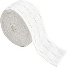 10 m/10,9 yardas Cinta blanca para dobladillo de cortinas con pliegue profundo, cinta para encabezado de cortinas para cortinas ligeras, cortinas de ventana, cortinas de puerta y cortinas de ducha