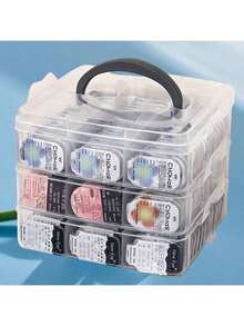 1 件便捷多层透明分体便携式隐形眼镜盒，适用于日常一次性隐形眼镜的存放