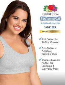 Women's Built Tank Style Sports Bra Value Pack Push Up Bras - Lentil/White/Charcoal/Aruba/Dutch Blue/Black - View 3